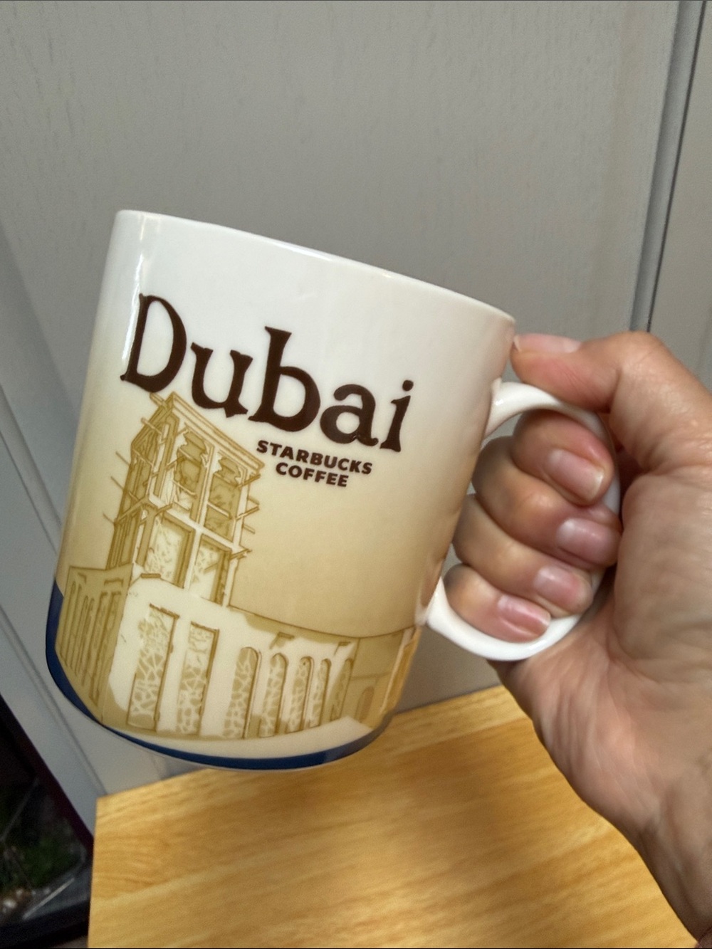 Starbucks Dubai Mug - White Exterior with Blue Interior